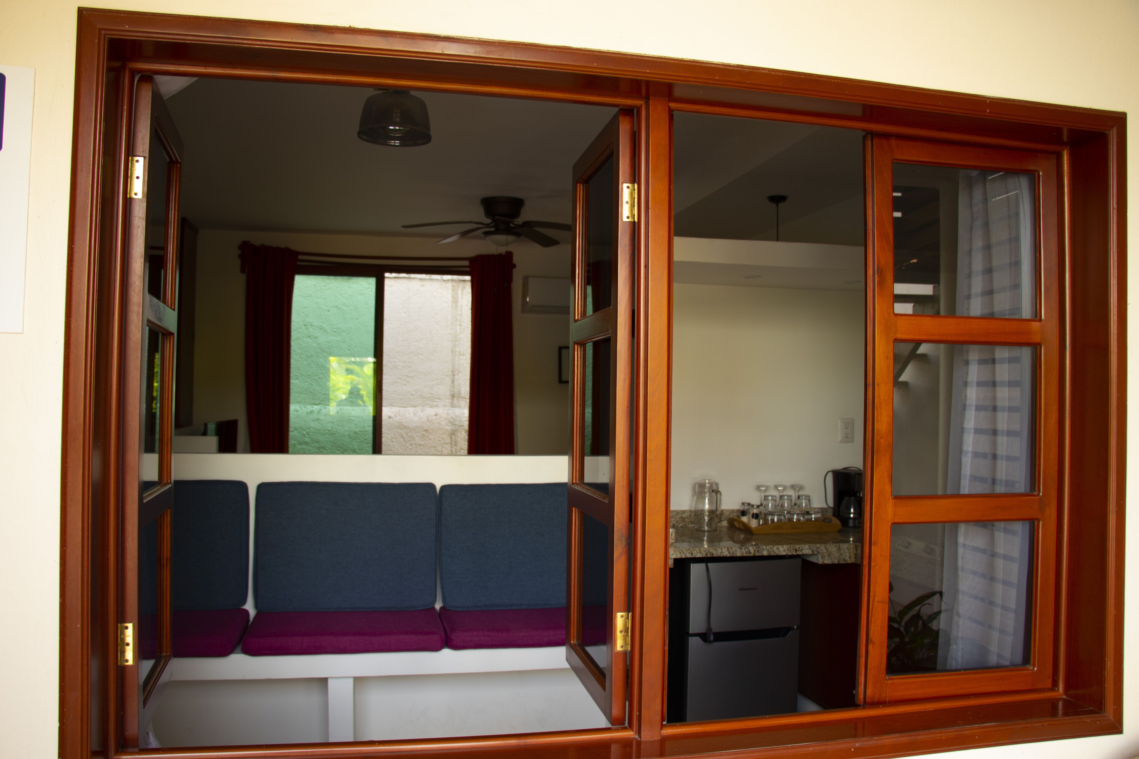 deluxe room, 1 king bed, pool view | 1 bedroom, in-room safe, iron/ironing board, free cots/infant beds