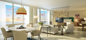 Preferred Club Presidential Suite King | Seprai premium, minibar gratis, brankas, dan meja kerja