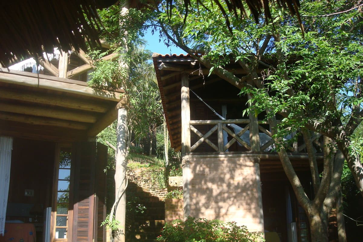 全景小木屋, 1 張特大雙人床, 廚房, 海景 | 高級寢具、特厚豪華床墊、迷你吧、房內夾萬