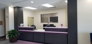 Check in and unwind in our welcoming reception area, featuring a comfortable space to inquire about your stay.