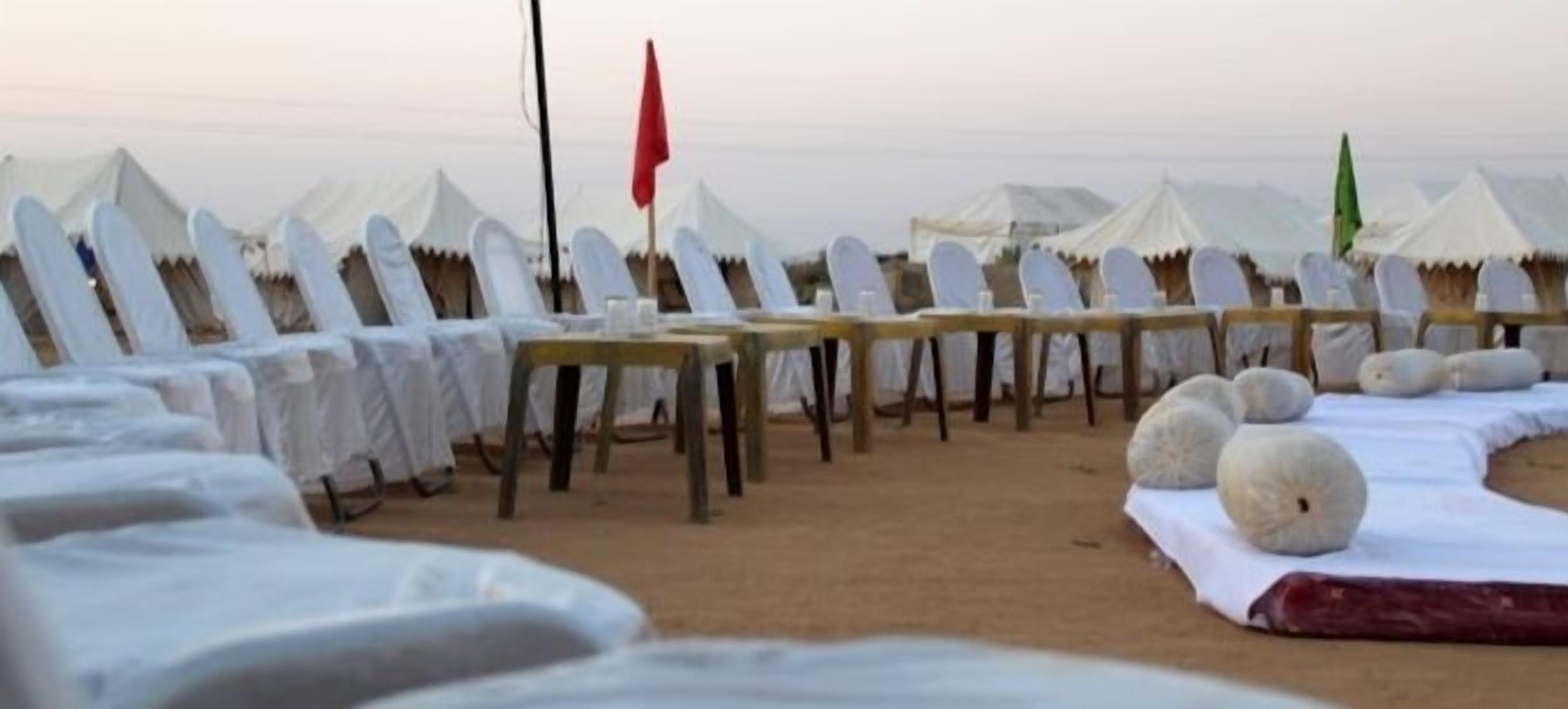 Outdoor wedding area