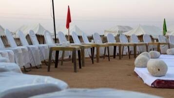 Outdoor wedding area