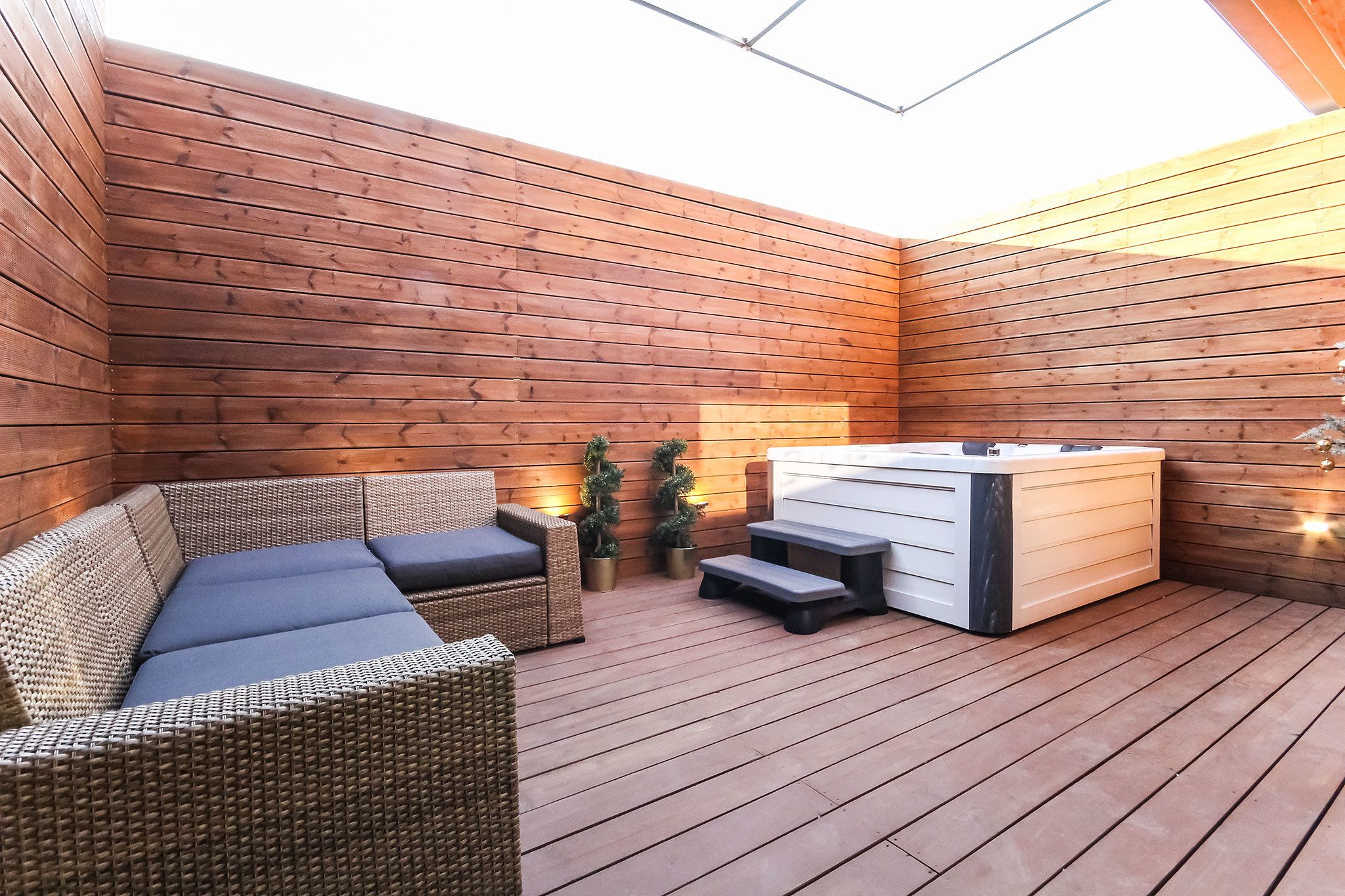 family room, terrace (spa) | terrace/patio