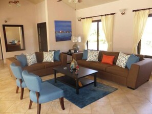 Villa (4 Bedrooms) | Living room | TV - 4 Bedroom Villa Privacy in Mind, Gated and Secure (Sosúa)