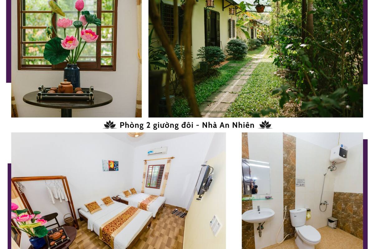 Basic Double Room, 2 Queen Beds, Non Smoking, Garden View (Separate) | Premium bedding, down comforters, desk, laptop workspace