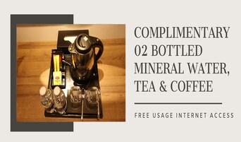 Gratis ontbijt met mineraalwater, thee en koffie, plus gratis internetgebruik.