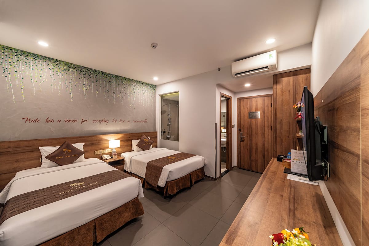 Standaard Twin kamer | 1 slaapkamer, luxe beddengoed, bedden met traagschuimmatras, een minibar
