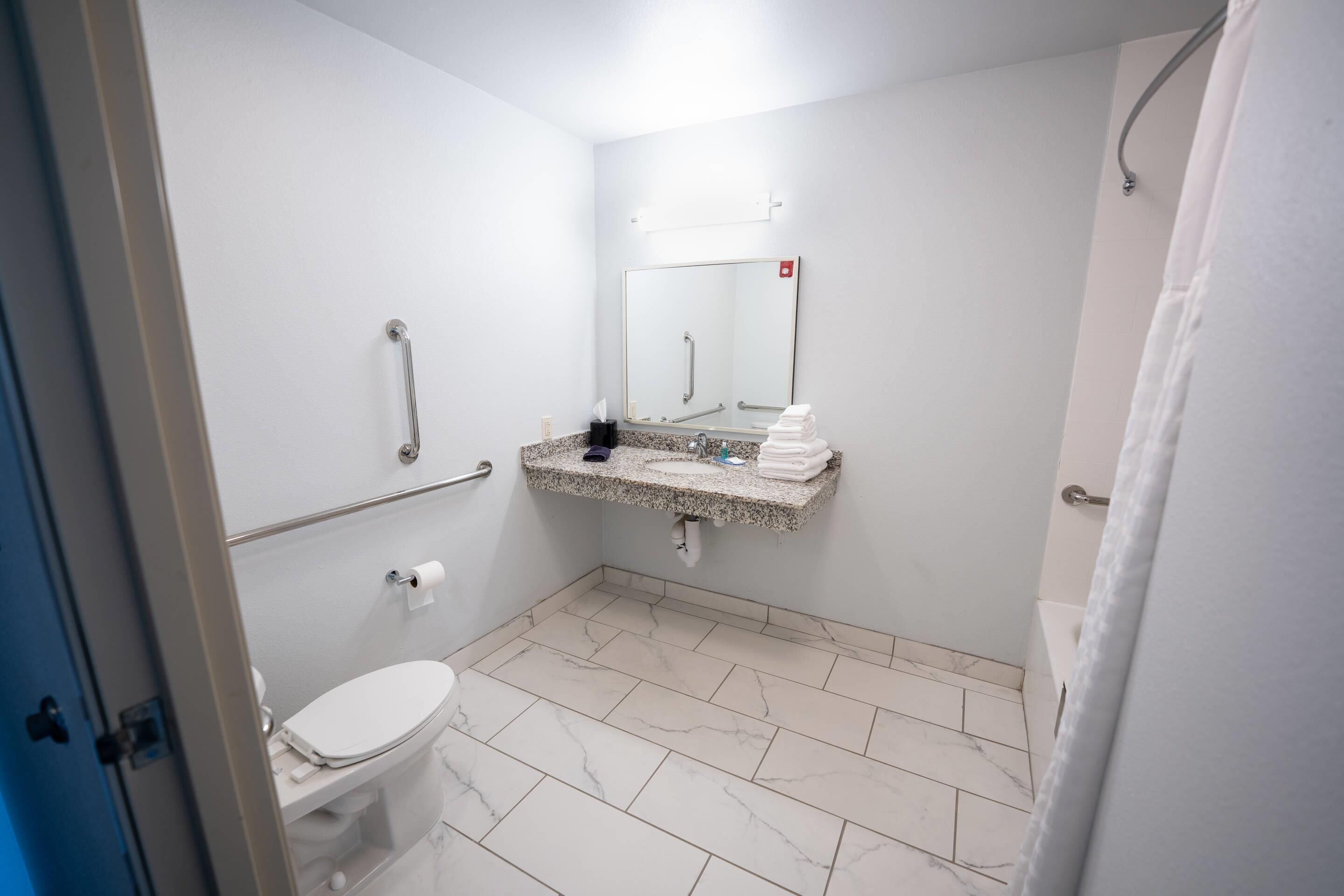 individually furnished, desk, laptop workspace, blackout curtains