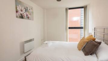 1 bedroom, iron/ironing board, bed sheets