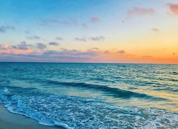 Sun-loungers, beach towels
