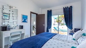 3 bedrooms, in-room safe, iron/ironing board, travel crib