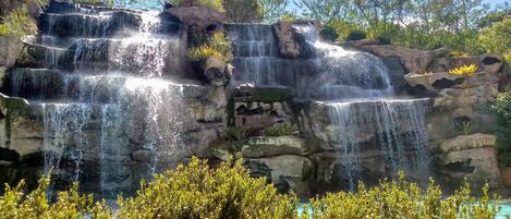 Indoor pool, 3 outdoor pools, open 9:00 AM to 6:00 PM, sun loungers