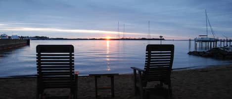 Vlak bij het strand