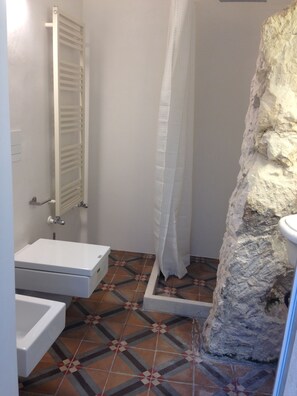 Serviettes fournies, savon, shampoing, papier toilette