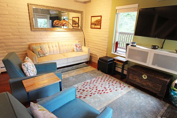 Smart TV, DVD player, video library