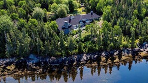 Exterior - Cape Rosier, Maine 6 bedroom estate on Penobscot Bay. West views over Camden the hills (Brooksville)