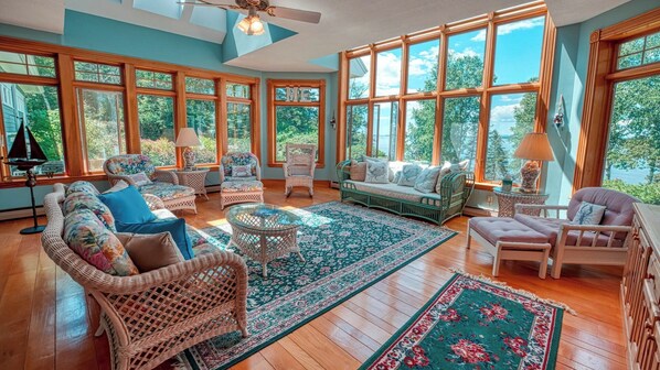 TV, DVD player, books