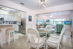 Oven, stovetop, coffee/tea maker, cookware/dishes/utensils