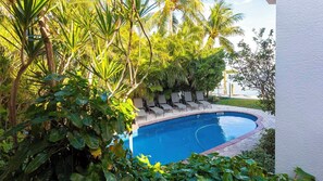 Outdoor pool, a heated pool