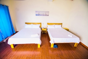 Habitación estándar con 2 camas individuales | Caja de seguridad en la habitación, escritorio y camas extra 