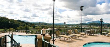 Outdoor pool, a heated pool