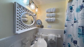 Vasca, asciugacapelli, asciugamani, carta igienica