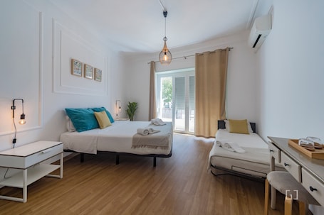 Family Room, Shared Bathroom | 1 bedroom, hypo-allergenic bedding, memory foam beds, blackout drapes