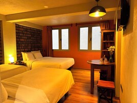 Family Quadruple Room, Multiple Beds | Desk, laptop workspace, blackout drapes, soundproofing