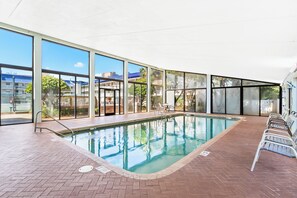 Indoor pool, a heated pool