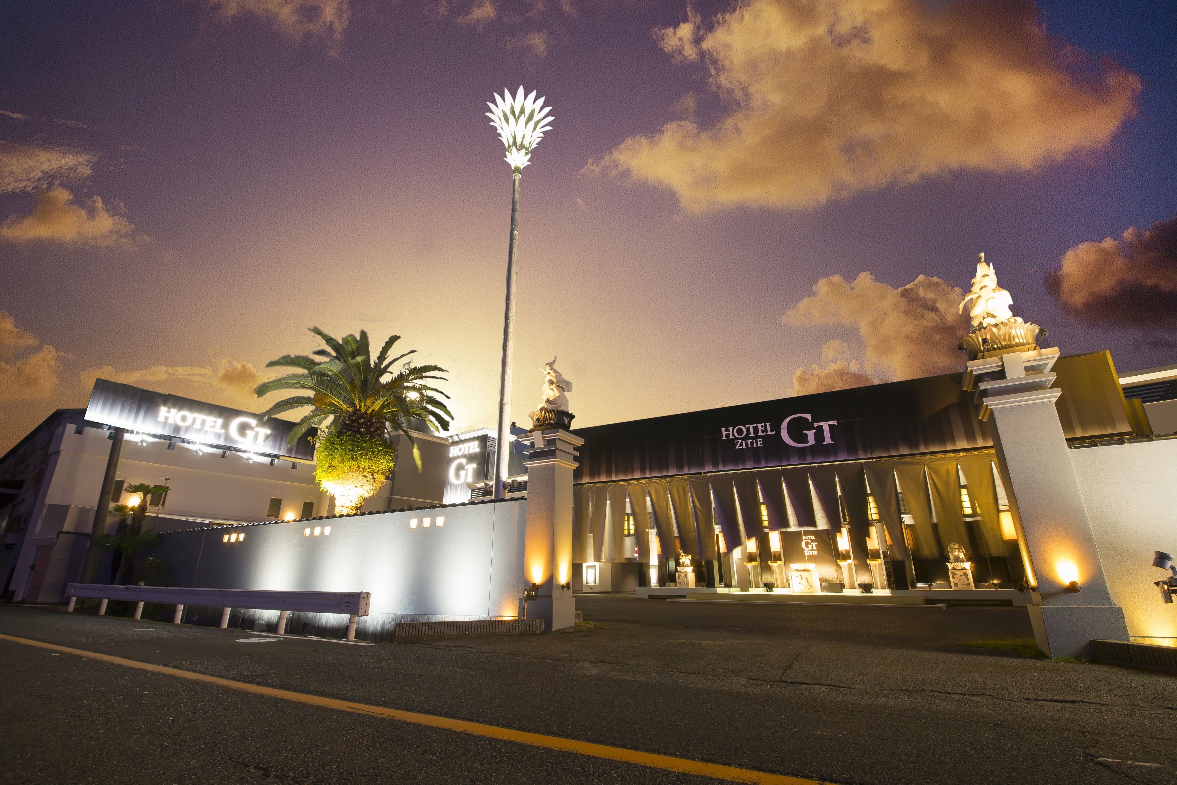 front of property – evening/night