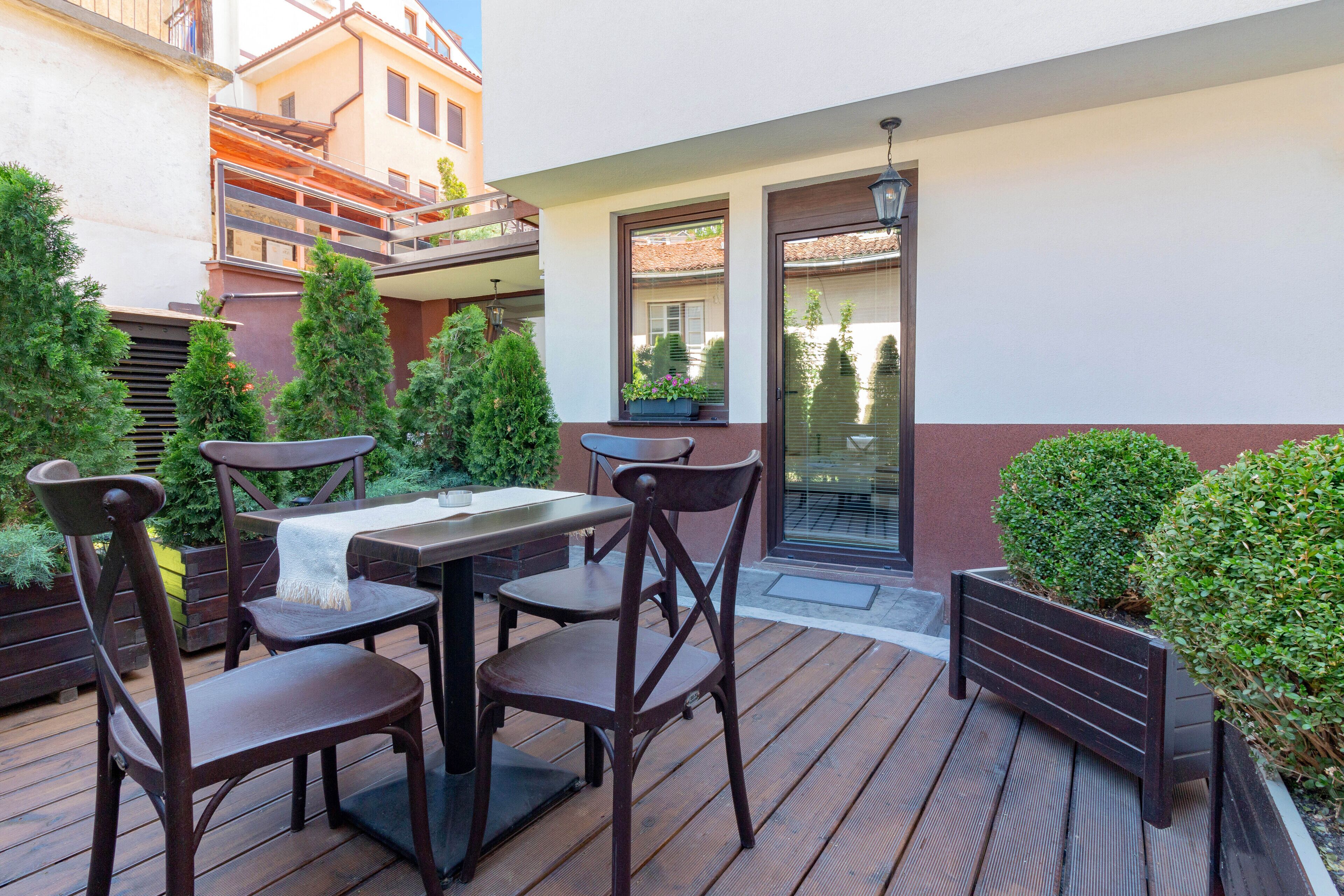 Doppelzimmer, Gartenblick | Terrasse/Patio