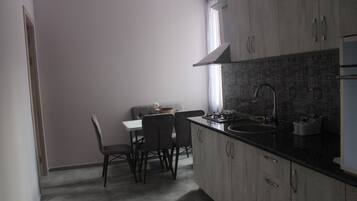 Fridge, microwave, coffee/tea maker, electric kettle