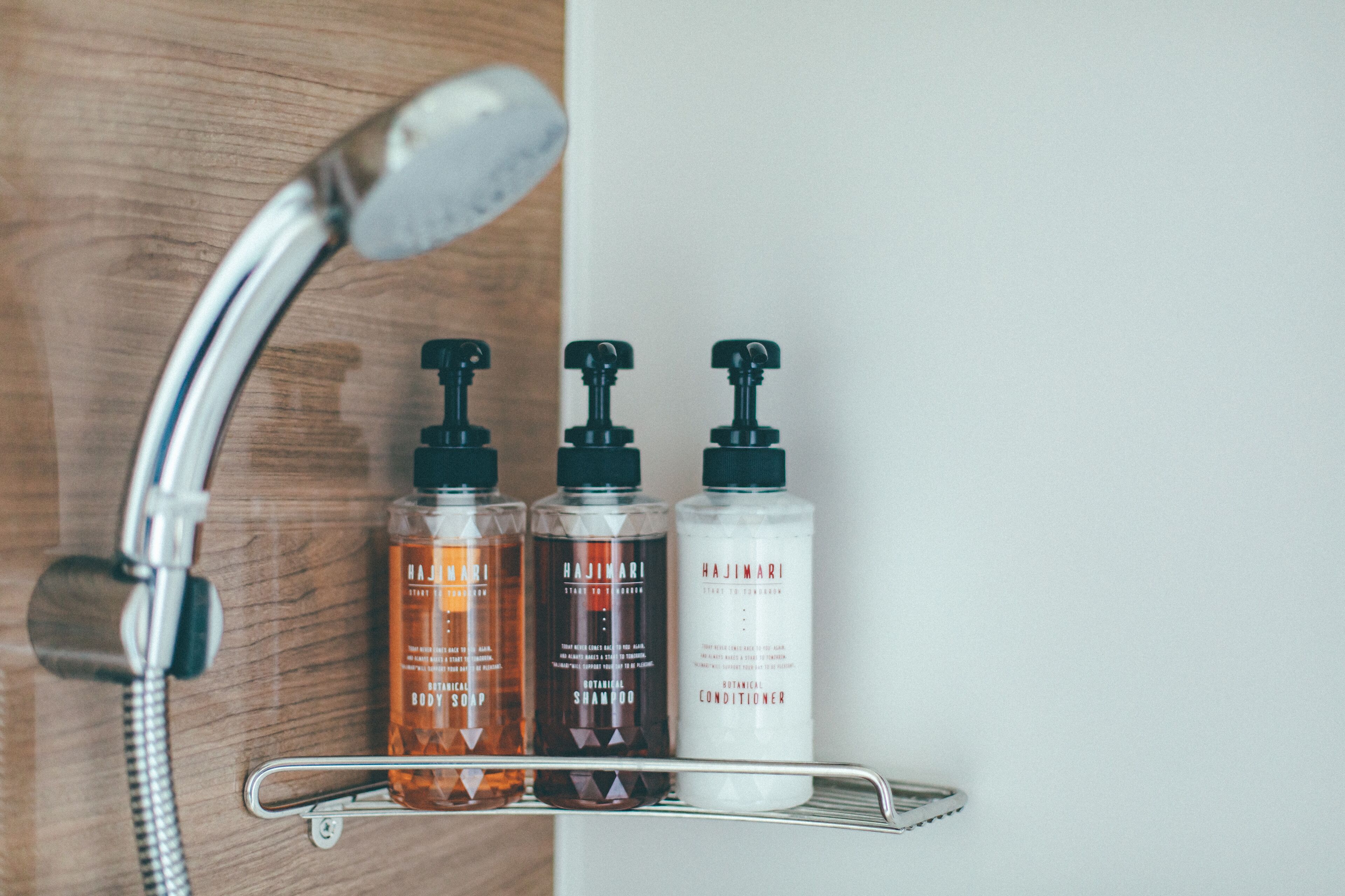 combined shower/bathtub, free toiletries, hair dryer, slippers