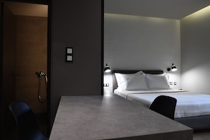 36-inch flat-screen TV with cable channels, TV