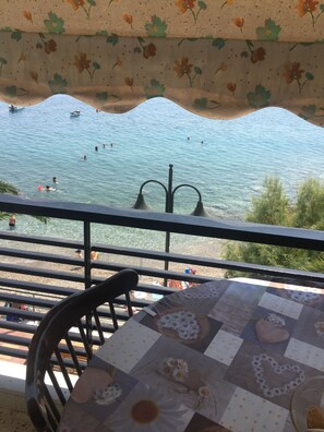 Vista a la playa o el mar