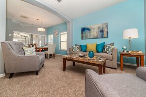 TV, video games, DVD player, table football