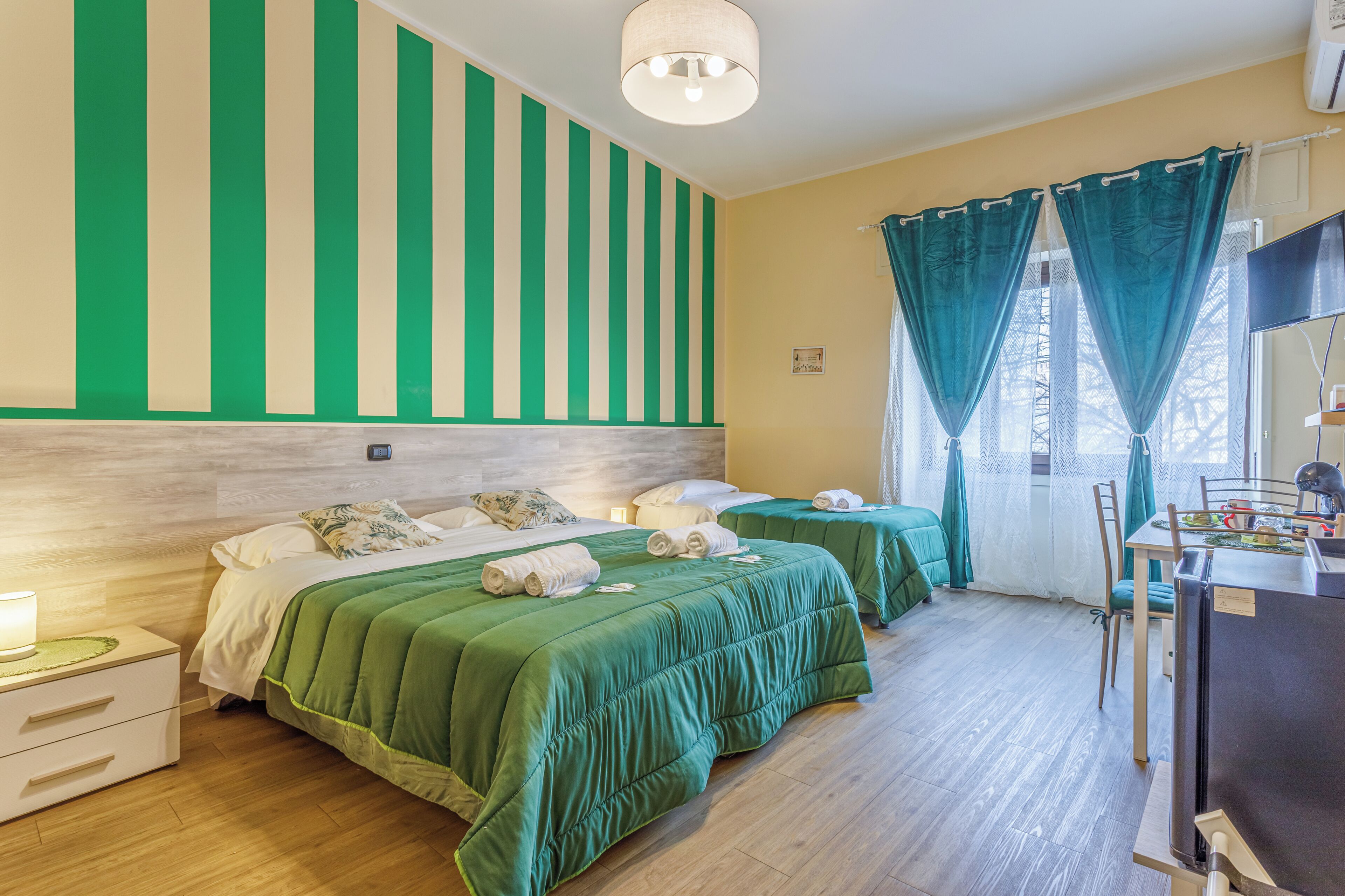 Romantic Triple Room, Multiple Beds, Private Bathroom (External) | Egyptian cotton sheets, premium bedding, down duvets, memory-foam beds