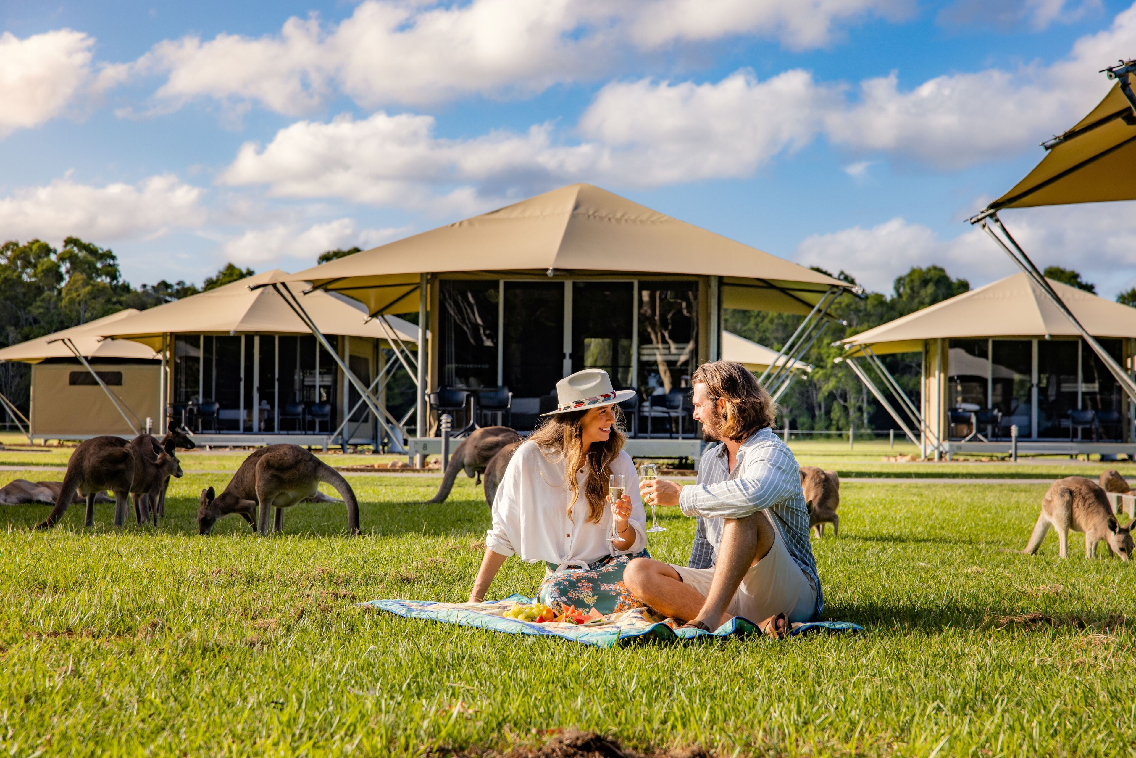 Paperbark Glamping Tent | Bed sheets
