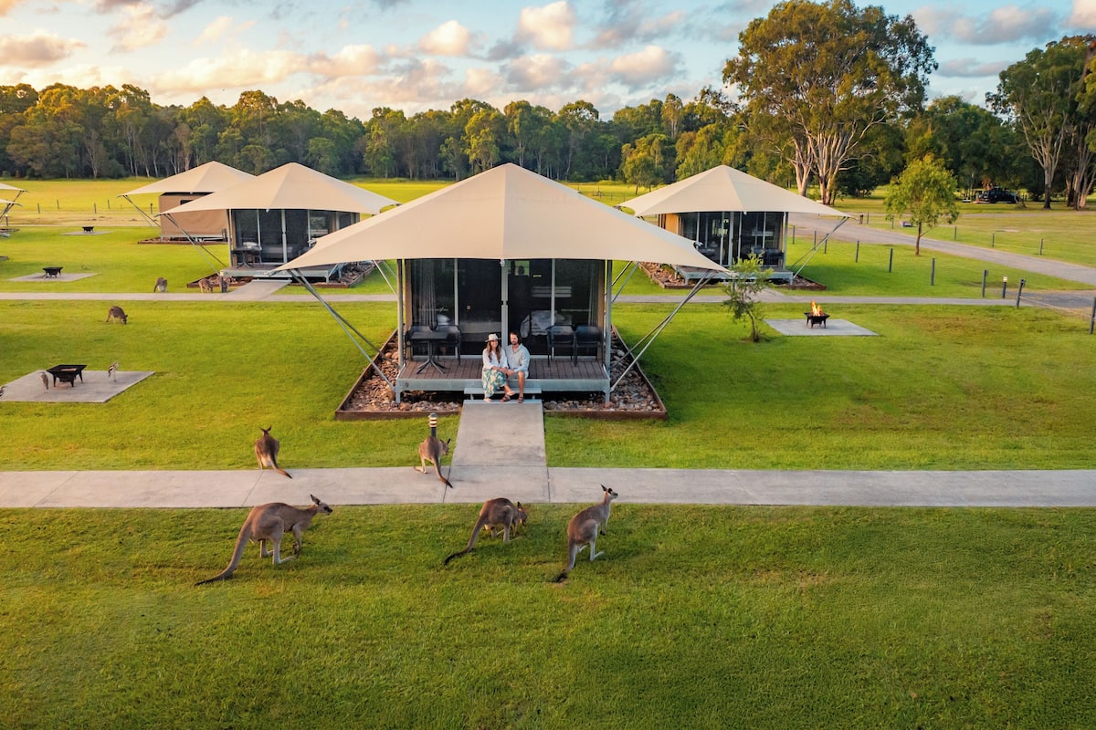 TÀlt Standard - privat badrum (Paperbark Glamping) | SÀngklÀder