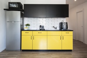 Exclusive Apartment, Balcony | Private kitchenette | Full-size fridge, microwave, stovetop, espresso maker