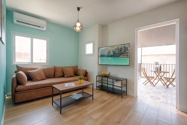 Apartamento exclusivo, sacada | Vista do quarto