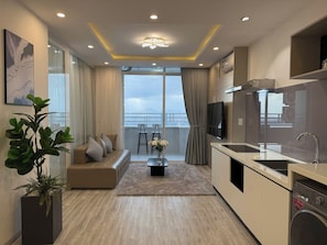 Apartment, 2 Bedrooms, Sea View | Living area | Flat-screen TV - Da nang Daisy Apartment (Da Nang)