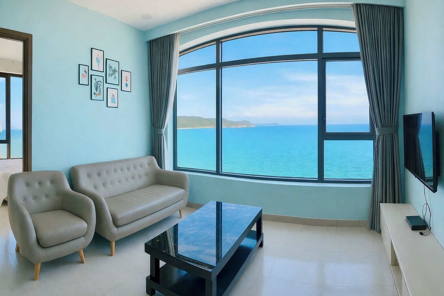 Panoramic Apartment, 2 Bedrooms | 2 bedrooms, premium bedding, pillowtop beds, desk