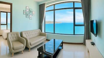 Apartamento panorámico, 2 habitaciones | 2 dormitorios y ropa de cama de alta calidad