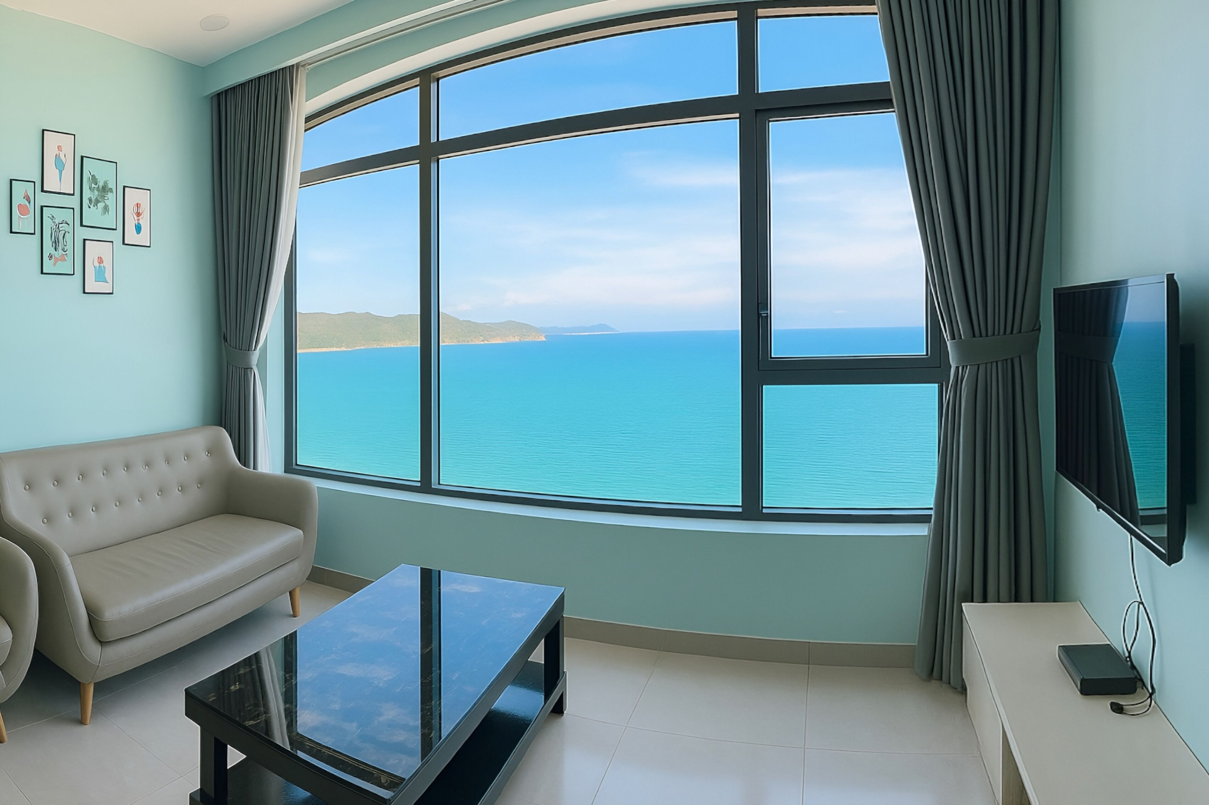 Panoramic Apartment, 2 Bedrooms | 2 bedrooms, premium bedding, pillow-top beds, desk
