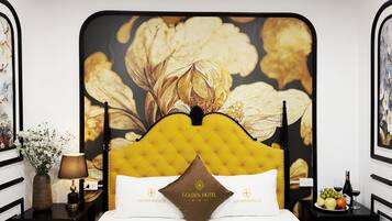 Minibar, individually furnished, desk, laptop workspace