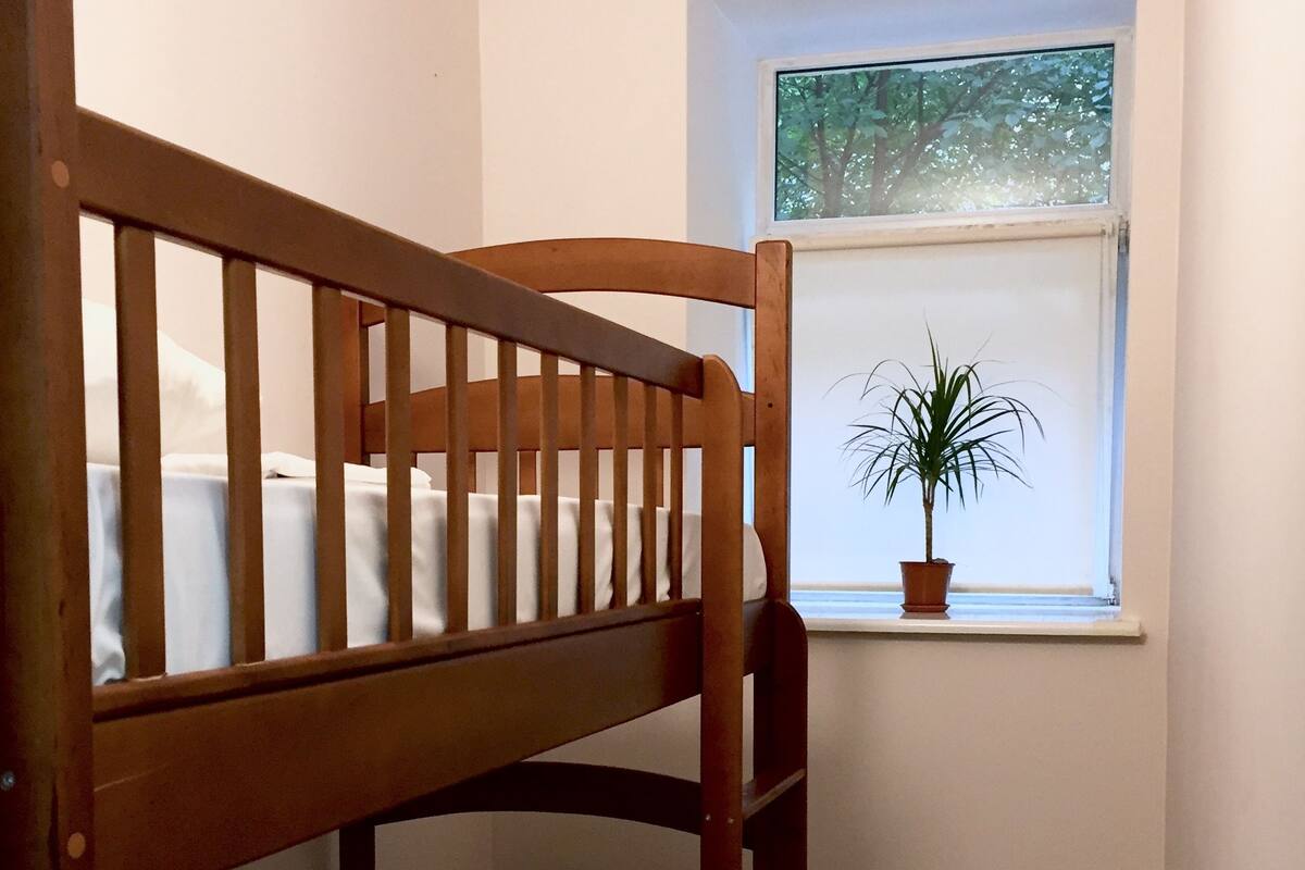 Soundproofing, iron/ironing board, WiFi (free), bed sheets
