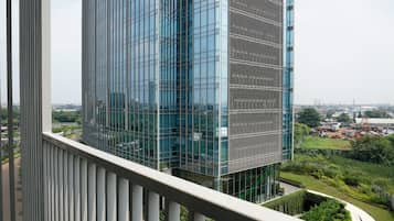 Vue depuis lâhĂ©bergement