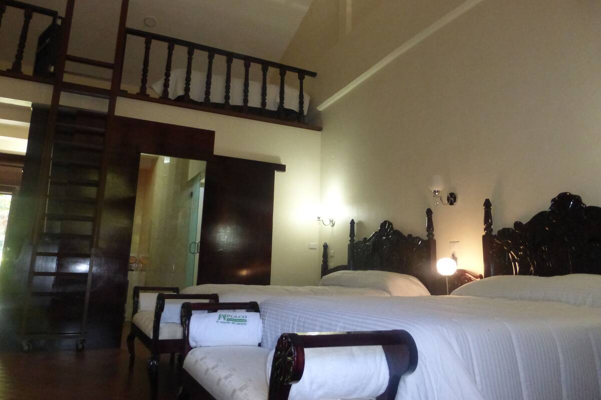 Double Room, Berbilang Katil, Fireplace, Garden Area
