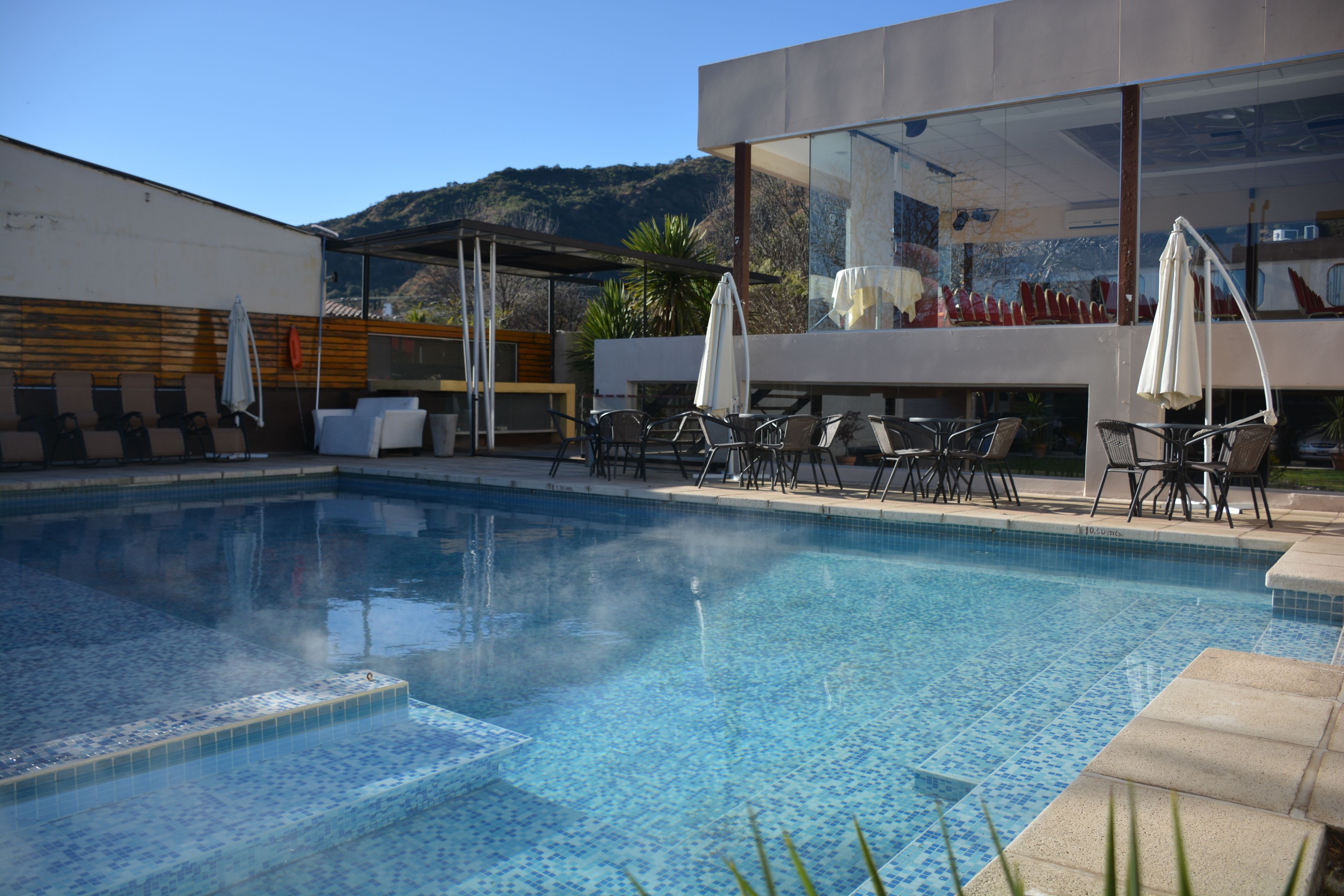 Indoor pool, 2 outdoor pools, open 9:00 AM to 9:00 PM, pool umbrellas